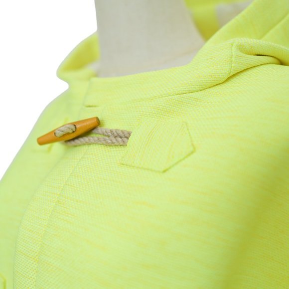 J. CREW COLLECTION Neon Yellow Textured Basket-Weave NWOT Toggle Coat Size 12 - Picture 10 of 16